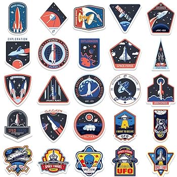 Amazon.co.jp: 50枚 ステッカー 宇宙船 宇宙飛行士 宇宙